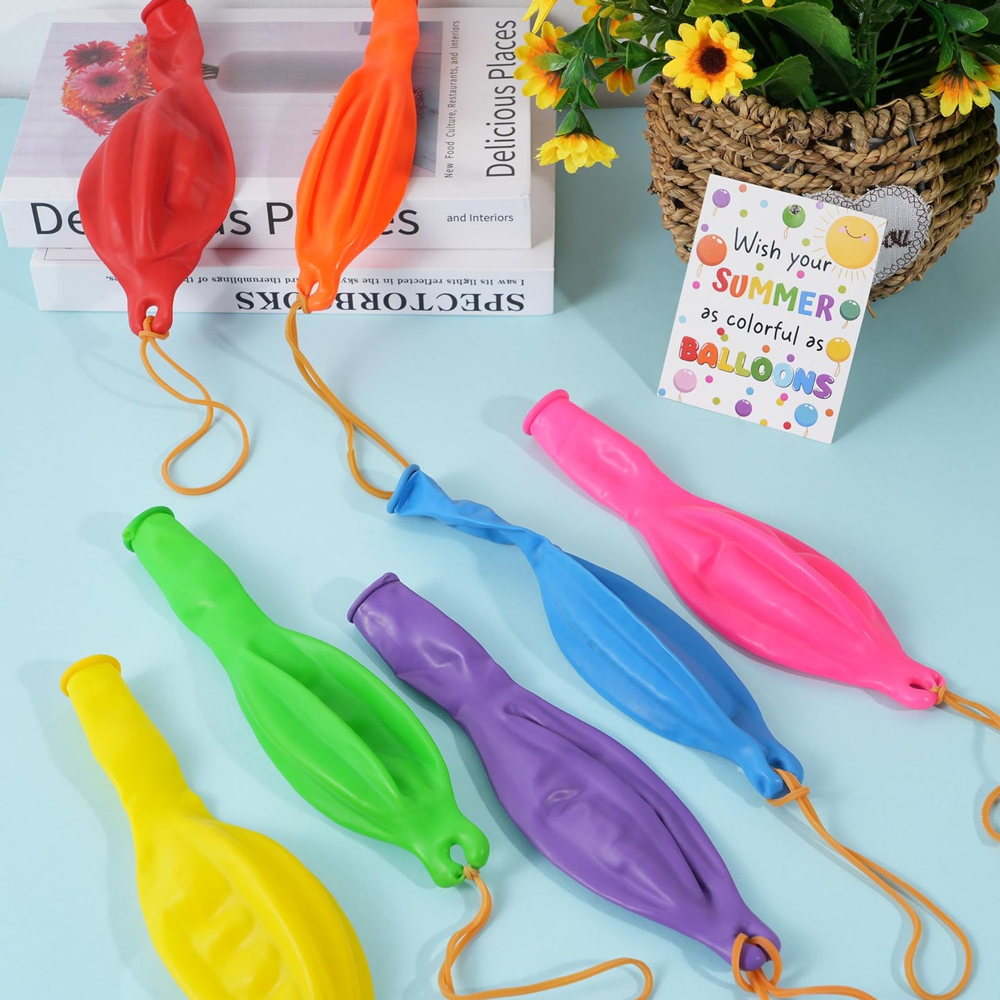 28 Sets End of Year Student Gifts from Teacher, 18 Inch Punch Balloons with Summer Greeting Cards, Summer Gifts for Classroom School Student End of Year Graduation Gifts Bulk