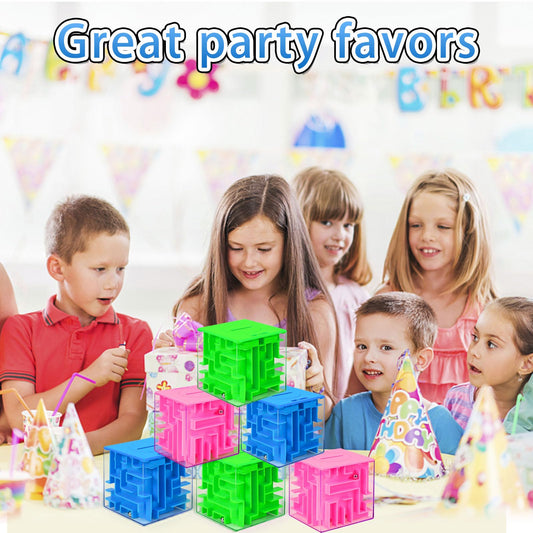 6 Pack Money Maze Puzzle Gift Box, 3D Puzzle Boxes Toy for Money Gift - Maze Magic Cube Toy Brain Teasers for Kids Adults Birthday Party Favors Easter Basket Fillers