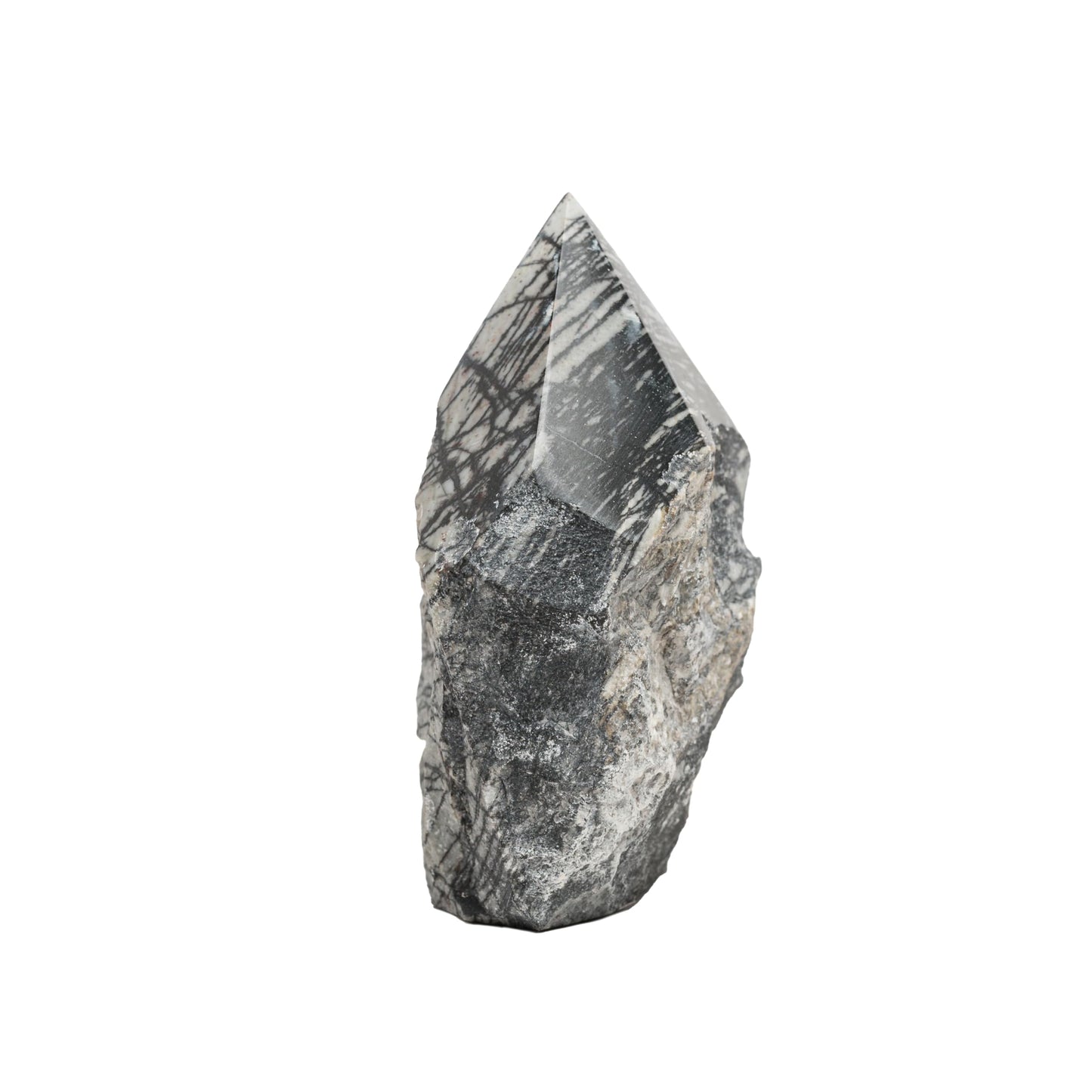 SAMSARI Net Jasper Crystal Points – (3 to 4 inches Height) Set of 2 Healing Stones for Meditation, Yoga, and Spiritual Practices – Natural Earthy Gemstones