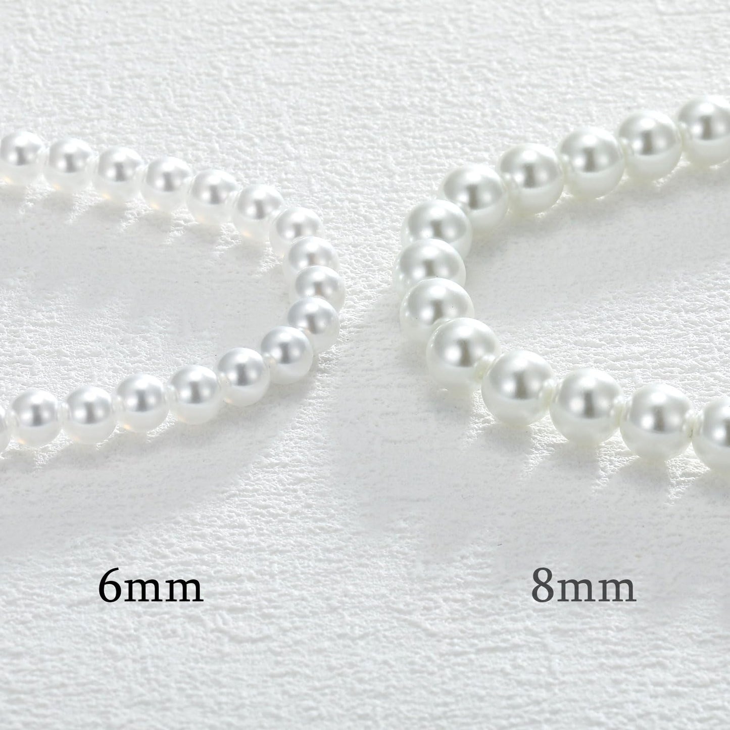 MJartoria Pearl Necklace for Men, 16''-24'' Pearl Necklaces for Women, 6/8mm White Pearl Choker Necklace Trendy Jewelry Gifts for Women Men (18 inches, 8mm)