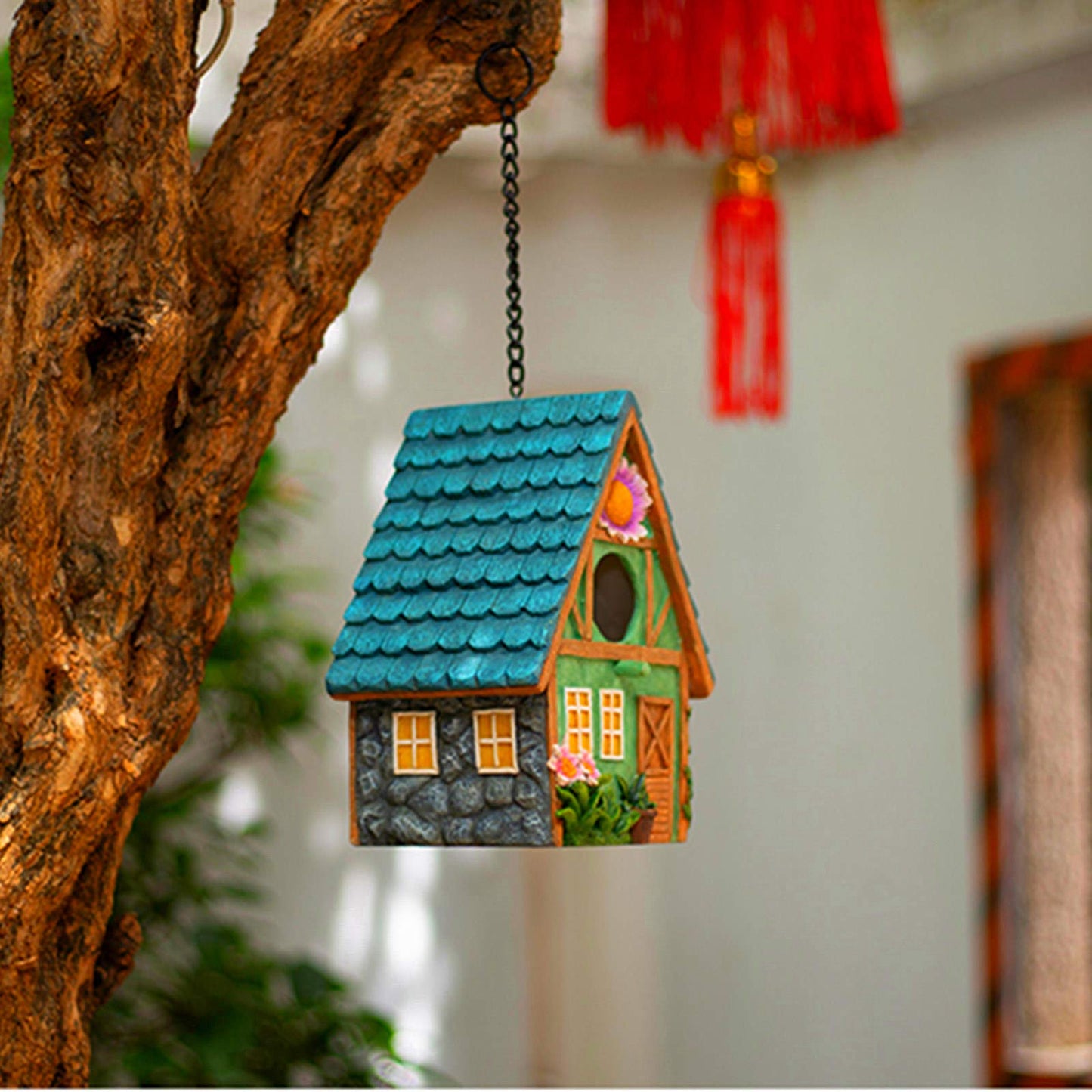 Bird Houses for Outside Clearance Hanging Birdhouses for Outdoors Bluebird Houses for Outside Nesting Box for Bird Lovers Tree Swallow Finch Wild Birds Wren Chickadee1