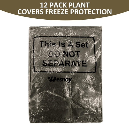 Wesnoy 12 Packs Winter Plant Covers Freeze Protection Drawstring Tree Cover 23.62 x 31.5 in Large Reusable Frost Protection for Plants Fruit Tree Shrub, Outdoor Prevention Bag (Brown)