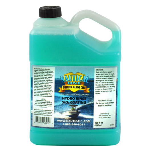 Nautical One - Hydro Rinse SiO2 Coating - Easy Spray-On Ceramic Boat Protection - Incredible Shine & Protection (128 oz)