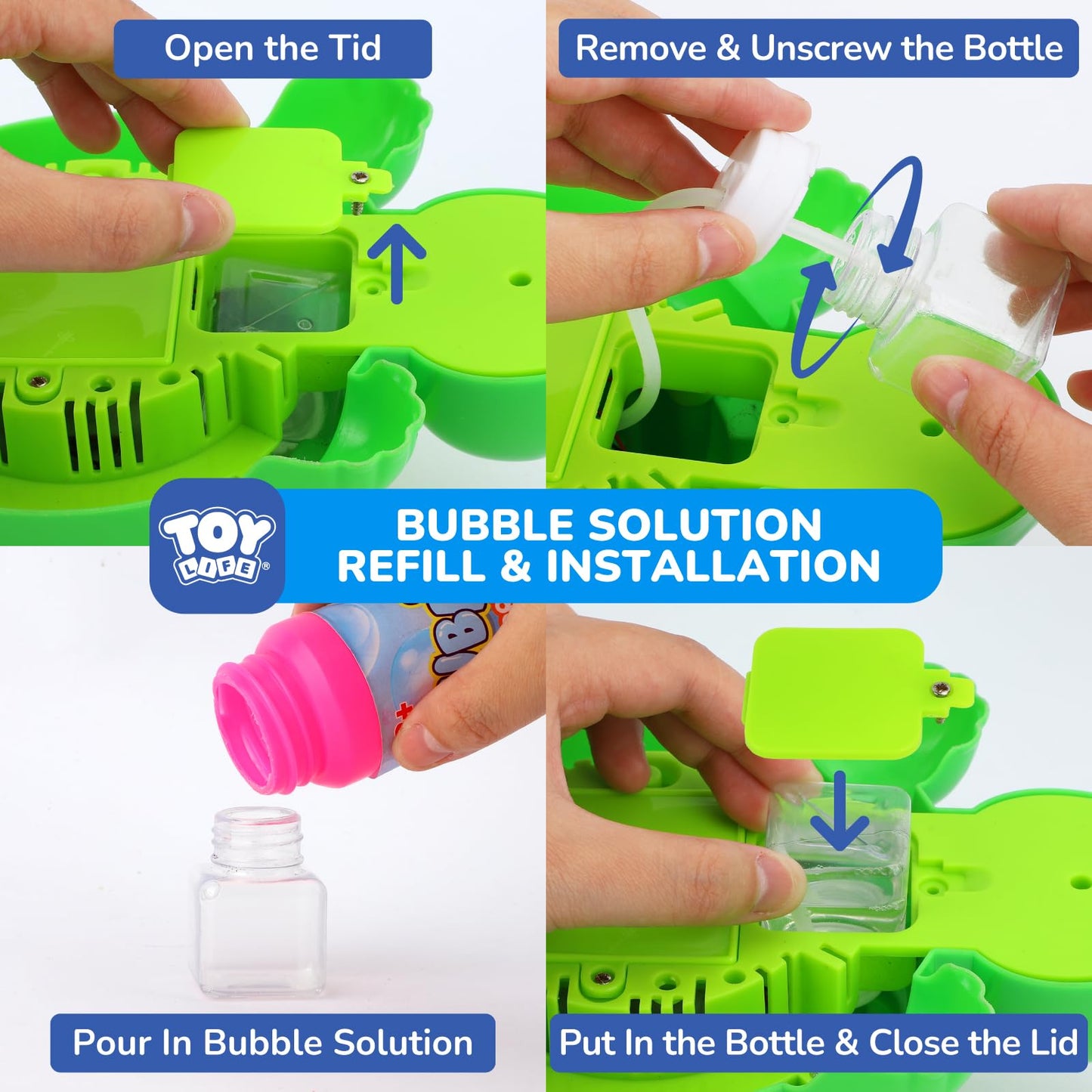 TOY Life 2-in-1 Turtle Sprinkler for Kids with Bubble Machine – Kids Water Sprinkler for Yard, Outdoor Water Toys for Kids Ages 3-5 4-8, Rotating Backyard Sprinkler Toy for Outdoor Summer Water Play