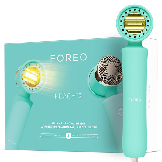FOREO Peach 2 IPL Hair Removal Device – Quick & Gentle Hair Reduction – for Full Body & Face – Skin Cooling System – Silicone Shield – Customizable