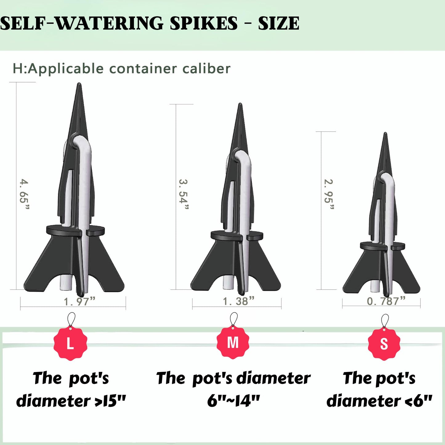 GreenShip 4-Pack Patented Self-Watering Spikes – DIY Plant Watering System for Indoor Plants, Fits Grower Pots, Reuse Containers, Automatic Self-Watering Stakes (Small)