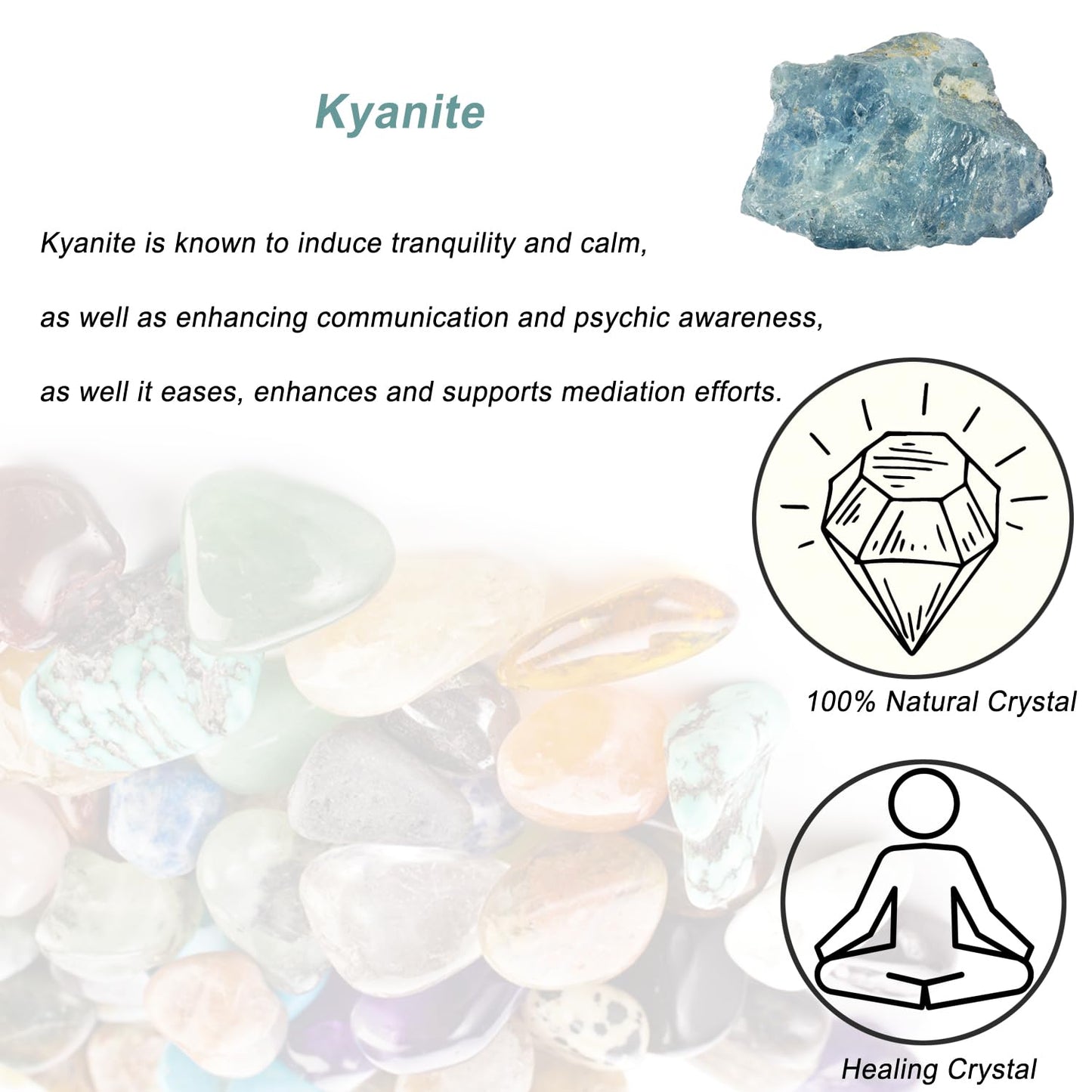 Kyanite Raw Crystals, Large 1.25-2.0" Healing Crystals Natural Rough Stones Crystal for Tumbling, Cabbing, Fountain Rocks, Decoration, Polishing, Wire Wrapping, Wicca & Reiki