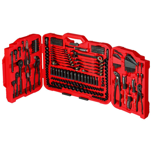 STARWORK TRUE MECHANIC 312-Piece Mechanics Tool Set and Socket Set, Professional【Pliers Wrench 】 SAE/Metric