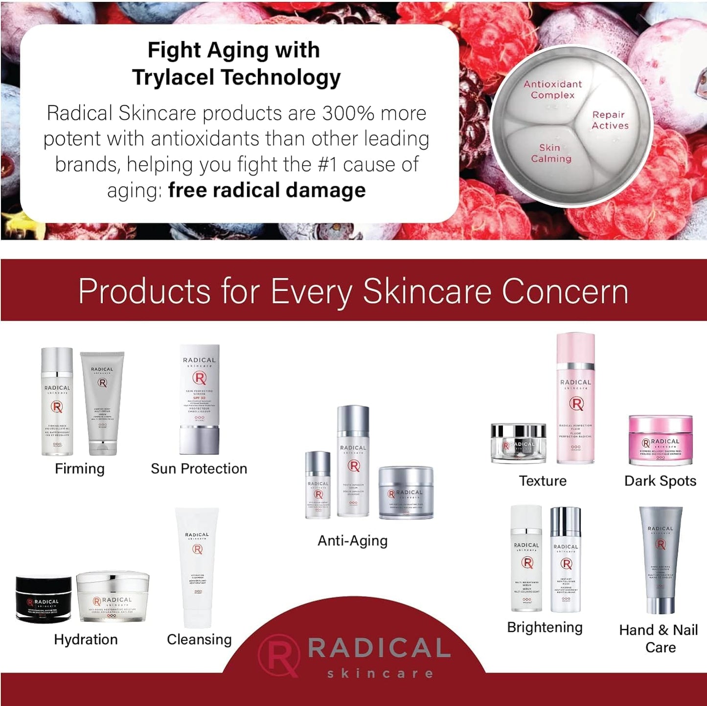 Radical Skincare Advanced Peptide Serum - Repairs and Smooths Skin to Reduce the Appearance of Wrinkles & Boosts Elasticity - For All Skin Types - Paraben Free - Assured Results (1 Fl Oz)