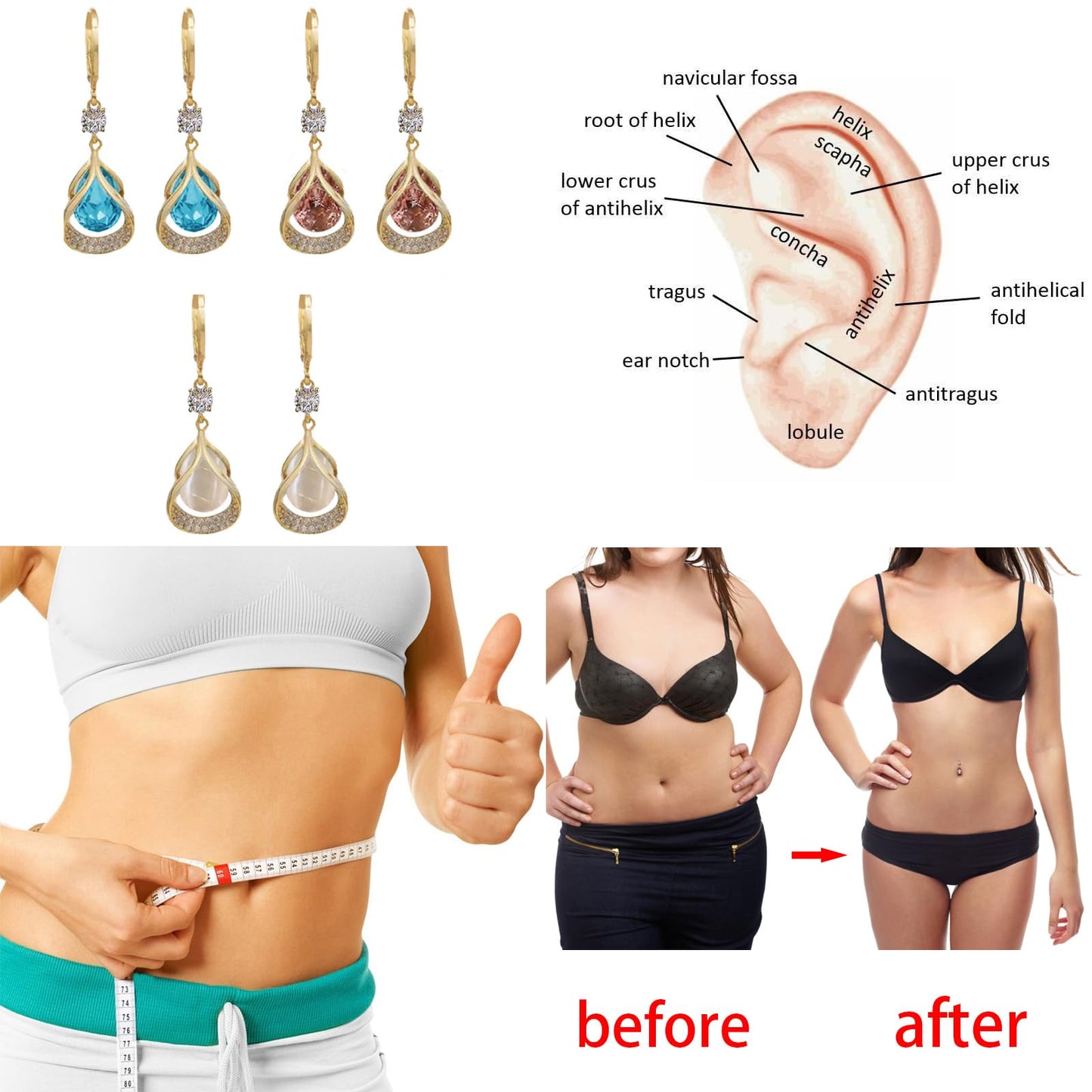 Lymphatic Earrings for Women Silver Zircon Hoop Huggie Earrings Dainty Fashion Jewelry Gifts