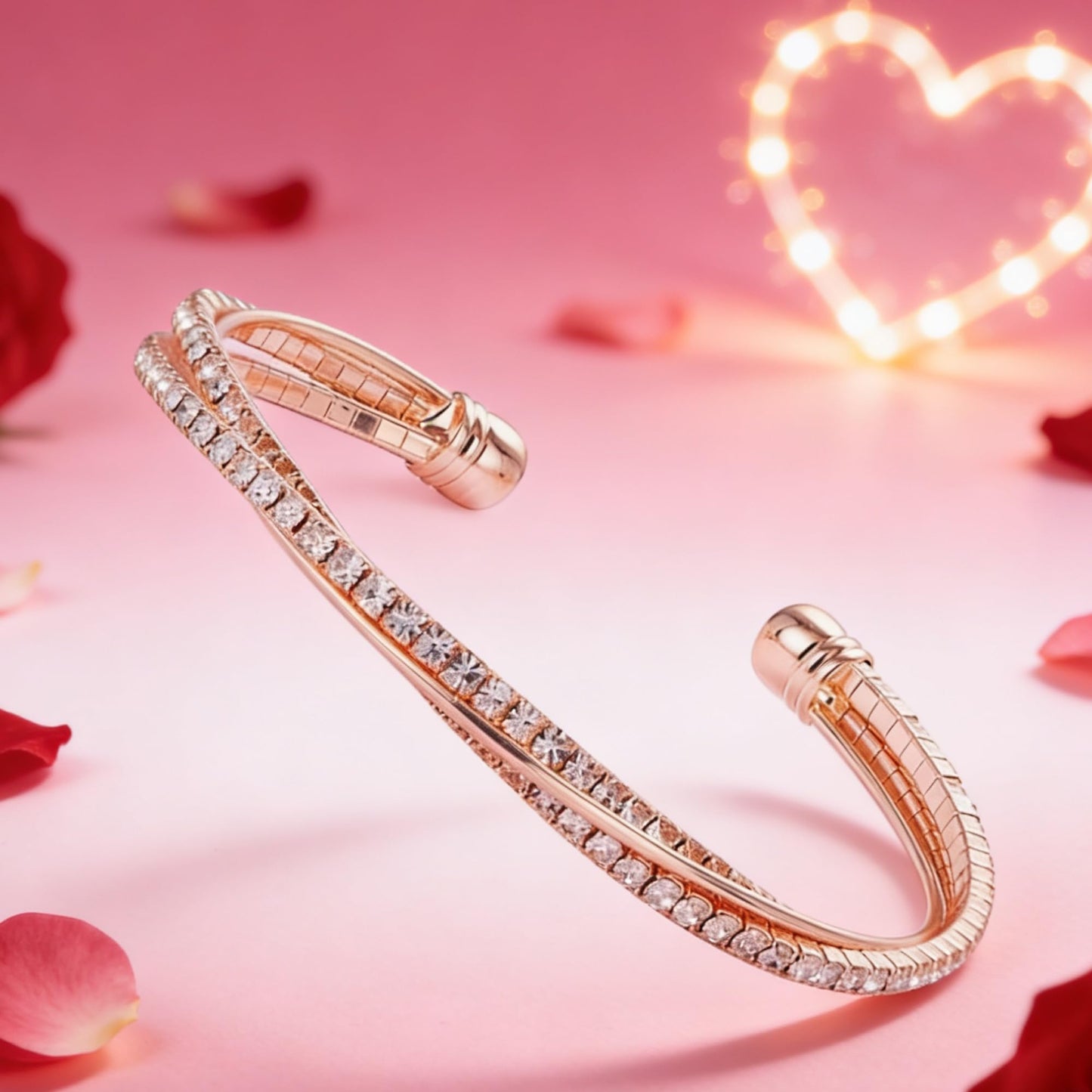 rose gold Cuff bangle Bracelets For Women Rhinestone Clear Crystal Dainty Bracelet Bridesmaid Wedding Gifts Birthday Party (gold)
