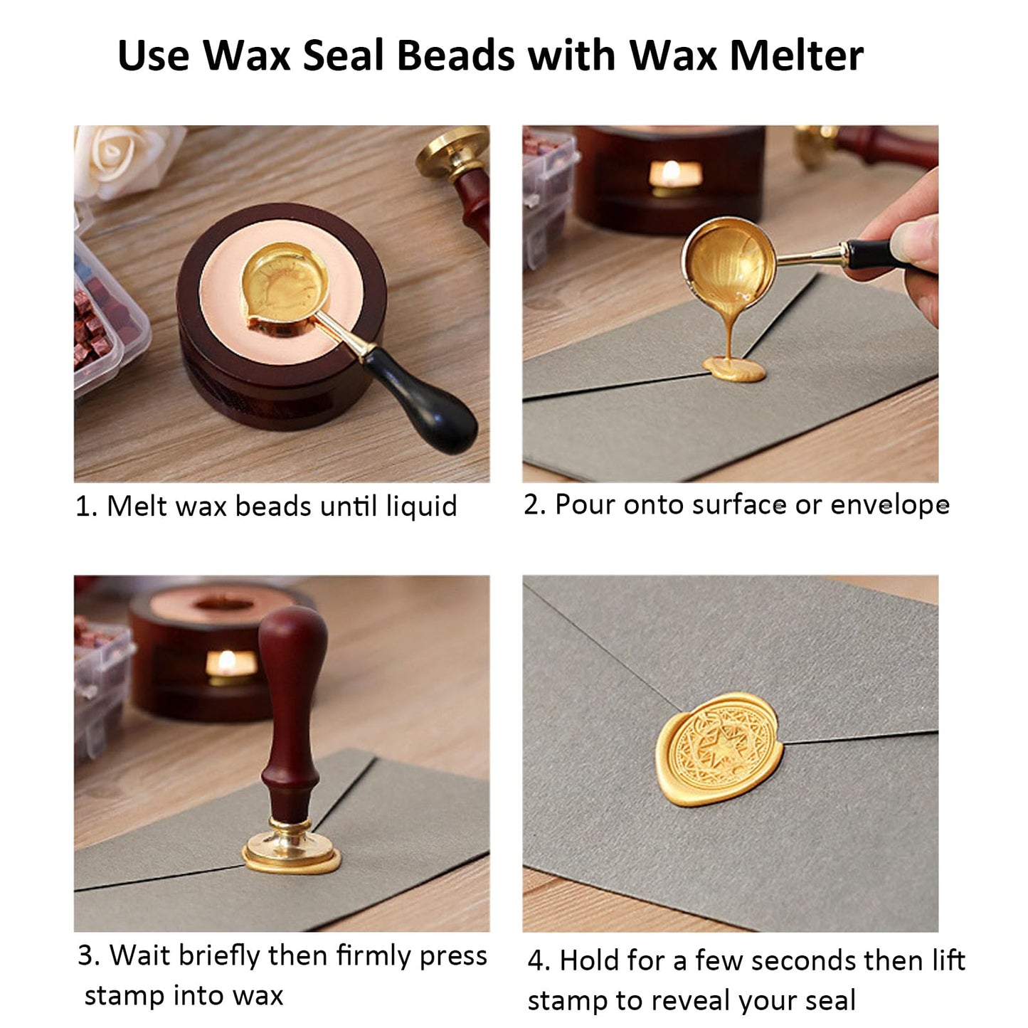600pcs Pine Green Wax Seal Beads, Andotopee Premium Sealing Wax Pellets for Stamp Seals, Wedding Invitations, Letter Envelopes, Scrapbook DIY Crafts & Christmas Card Gift Decor