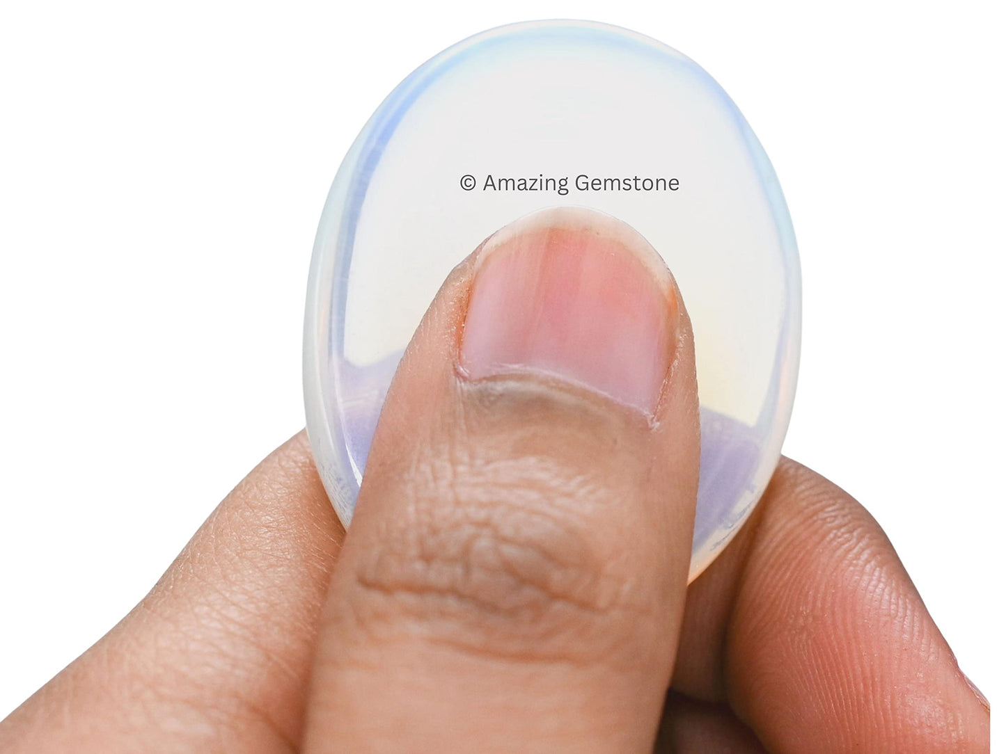 Amazing Gemstone Opalite Worry Stone Crystals and Healing Stones - Worry Stones for Stress Relief Gifts - Piedra Crystal Fidget for Meditation,Relaxation - Unique Stocking Stuffers and Birthday Gifts