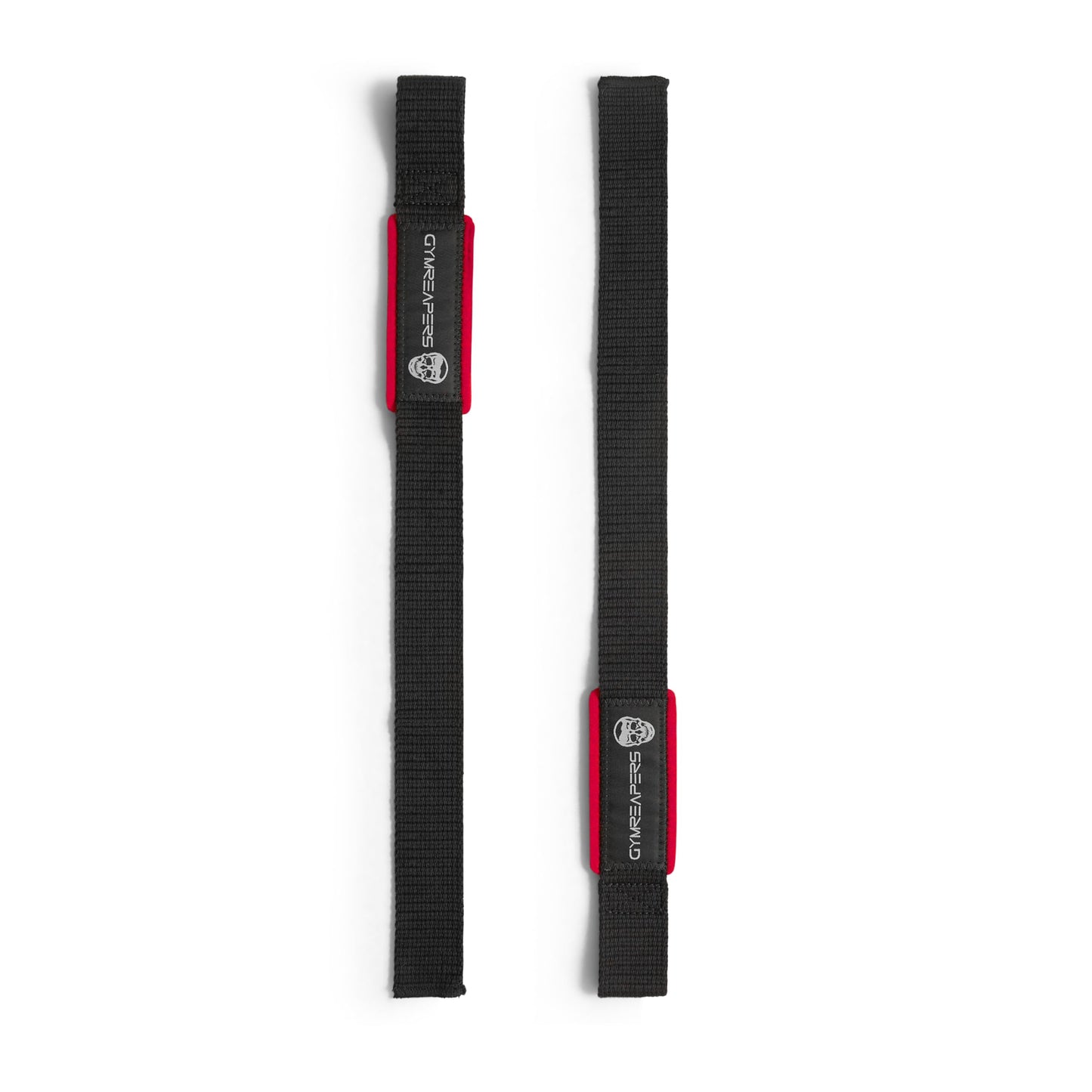 Gymreapers Lifting Wrist Straps for Weightlifting, Bodybuilding, Powerlifting, Strength Training, & Deadlifts - Padded Neoprene with 18" Cotton (Black/Red)