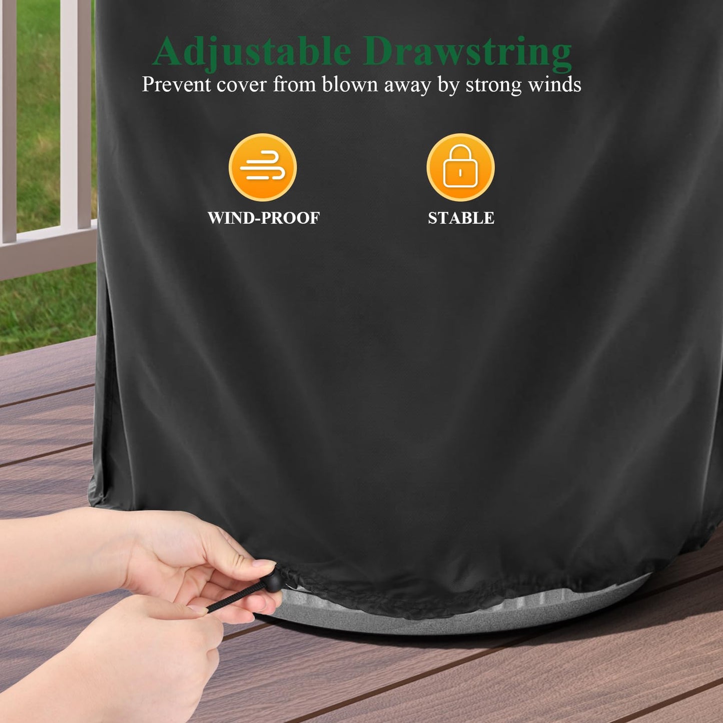 Aidetech Fire Pit Table Cover for Electactic 20" Smokeless, Waterproof Portable Fire Pit Cover, Outdoor Fire Tables Fireplace Covers-20 D x 24.5" H