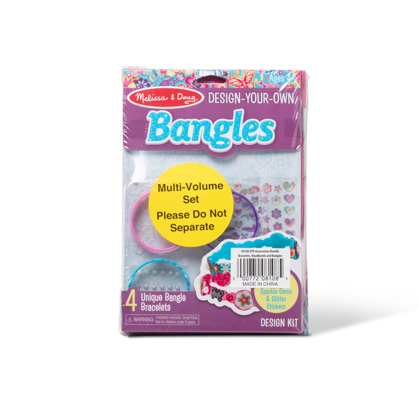 Melissa & Doug Design-Your-Own Jewelry-Making Kits - Bangles, Headbands, and Bracelets DIY Jewelry, Decorate with Stickers, Bracelet and Headband Crafting Set for Kids Ages 4+