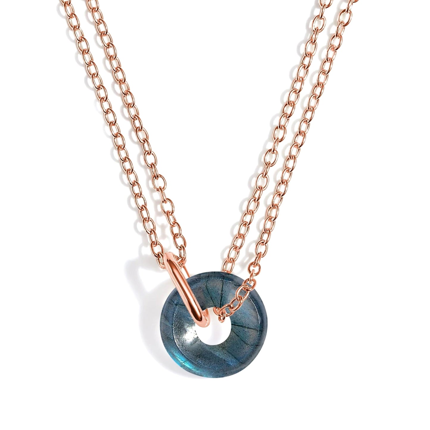Moon Magic Authentic Moonstone Necklace for Women | Onyx, Labradorite, Black Obsidian Necklaces/Real 925 Sterling Silver |18k Rose and Yellow Gold Enchanted Crystal Necklace for Women/Genuine Jewelry
