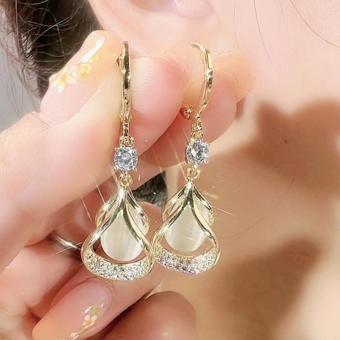 Lymphatic Earrings for Women Silver Zircon Hoop Huggie Earrings Dainty Fashion Jewelry Gifts