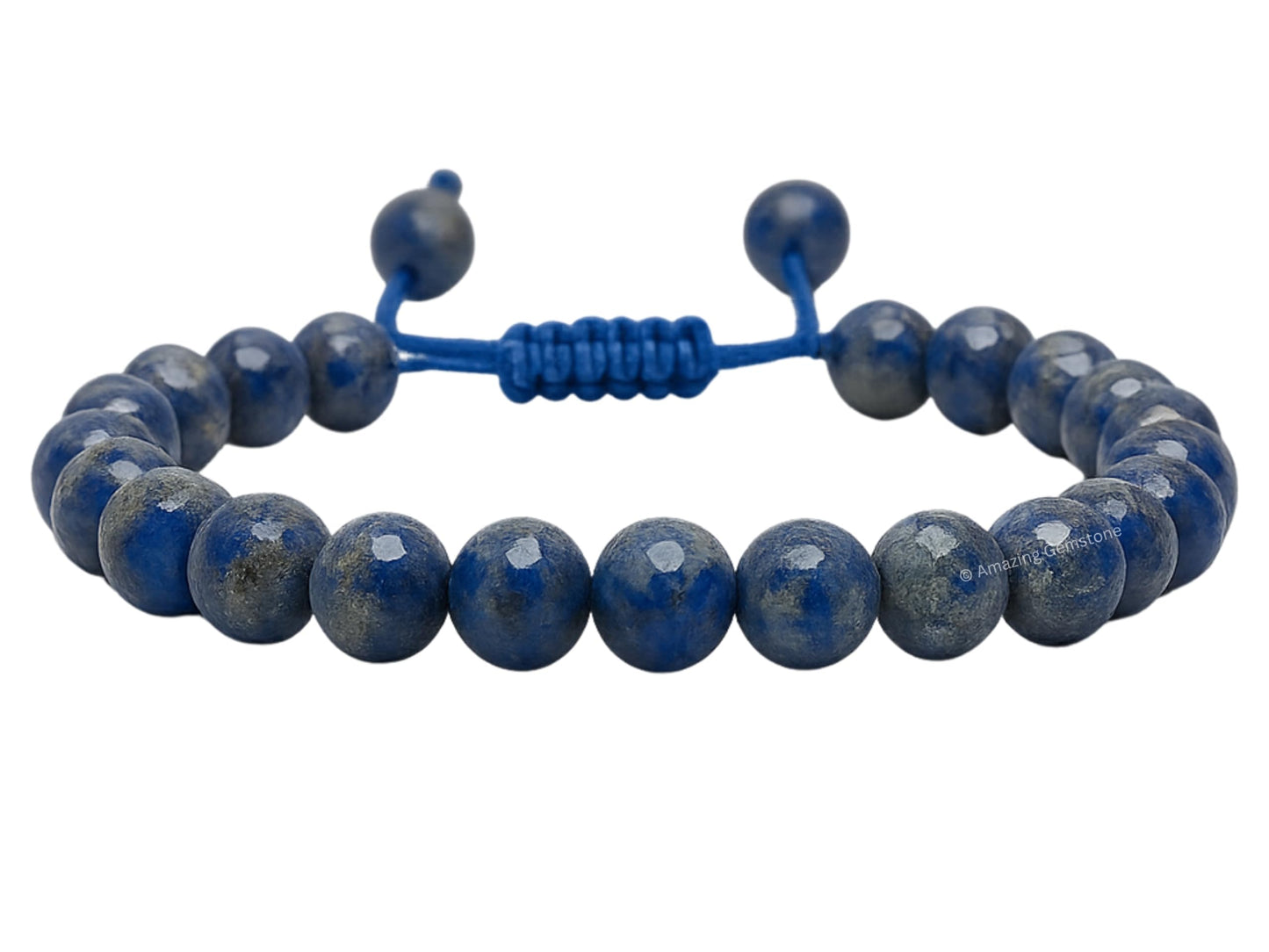 Amazing Gemstone Lapis Lazuli Bracelet for Women - Chakra Mens Bracelet Protection Crystals & Healing Stones - Blessing Bracelet Spiritual Meditation Gift (Faceted Beaded Bracelet, Adjustable)