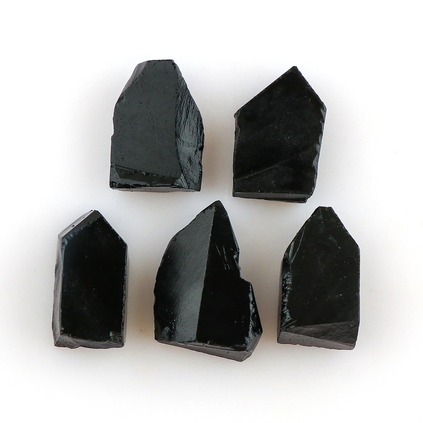 CRYSTALINES 5pcs Wholesale Natural Raw Black Onyx Gemstone, Untreated Rough Stone, Bulk Loose Supplies, DIY Crafts, Jewelry Making, Healing Crystals, Birthstone, Gem Collection, AAA Grade