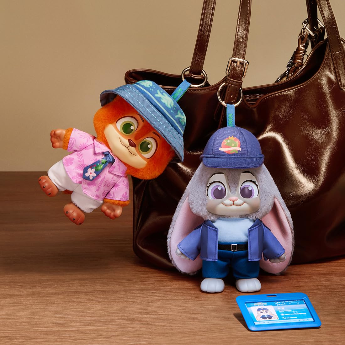 MINISO Disney Zootopia 2 City Residents Series Vinyl Plush Keychain Blind Box, Cute Animal Figure Charm Collectible Surprise Gift for Bag Decor, Random Single Box