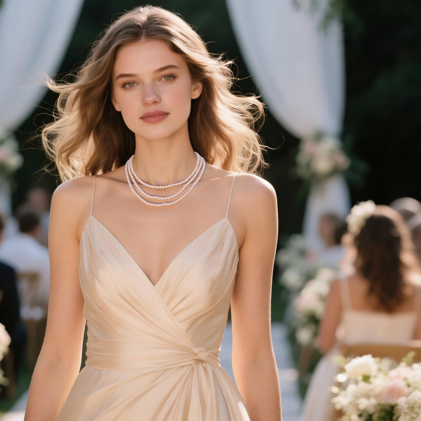 Lookray Pearl Necklace for Women Dainty 9MM Round Imitation Pearl Choker Necklace Simple Multilayer ‌Pearls Choker Fashion Wedding Pearls Jewelry for Brides