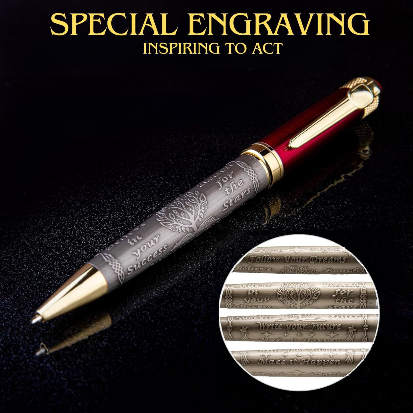 S&R Somit Fancy Pen with Gift Box - Luxury Pen – Best Writing Pen Gift for Men & Women, Valuable Business, Office, Executive Gift for Family & Friends - Fancy Pens – Special Engraving