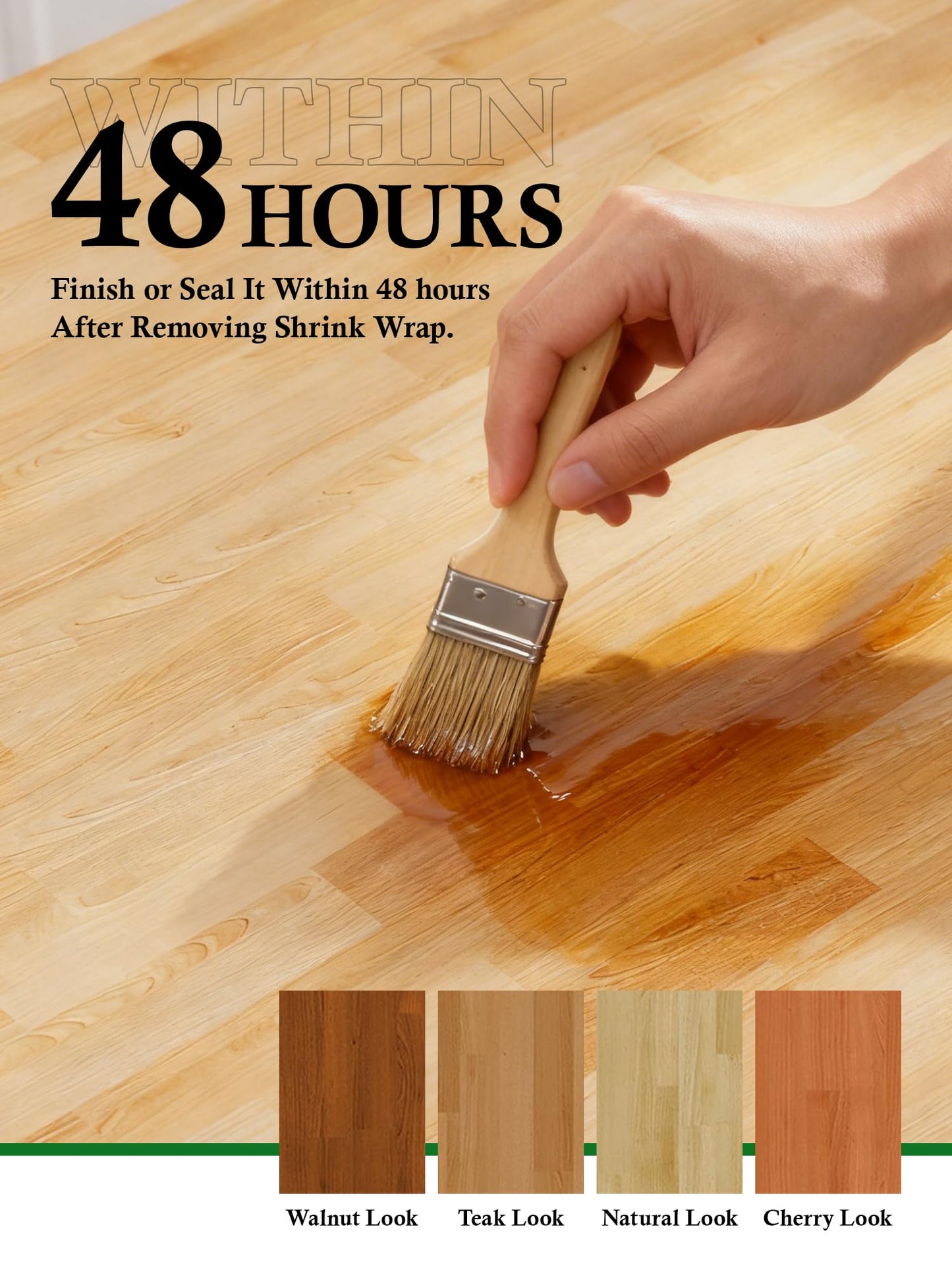 6FT Butcher Block Countertop Birch Solid Wood - 72" x 25" Table Top Butcher Block Cutting Board for Kitchen Island Living Dining Table Office Desk Workbench Washer Dryer Countertop Unfinished 1.5" Th