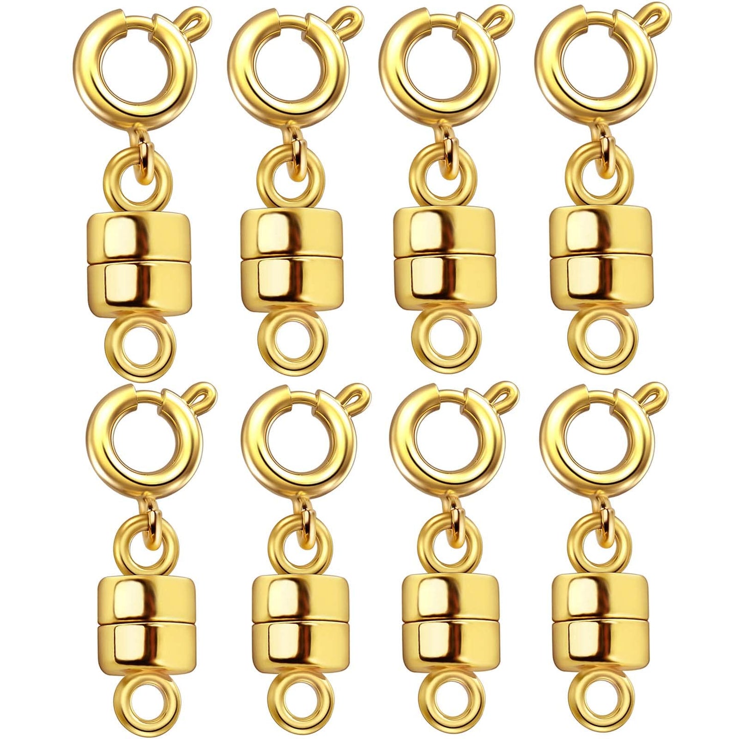 Dailyacc Magnetic Necklace Clasps and Closures - Safety 14 K Gold and Silver Jewelry Converters for Bracelets Chain Extender