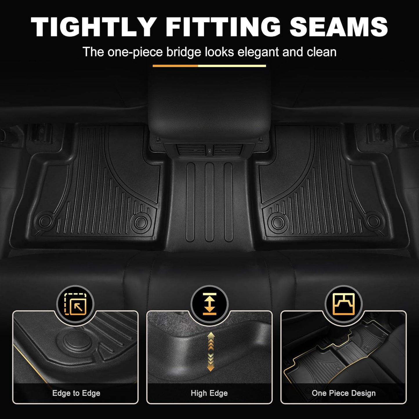 X6 Floor Mats & Cargo Liners Compatible with 2020-2025 2026 BMW X6 | AOMSAZTO All Weather Floor Mats for X6 Accessories Anti Skid Floor Liners Trunk Mat