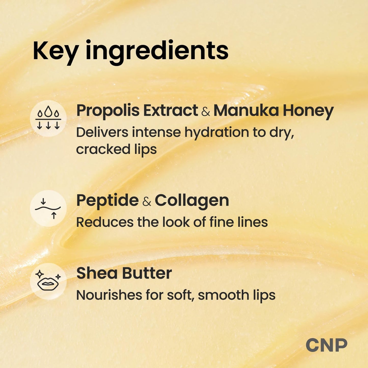 CNP Lip Duo - Honey Lip Butter Bundle | Hydrating Overnight Manuka Lip Balm & Mask, 12hrs Long-lasting Moisture, Gentle Exfoliation, Korean Skin Care