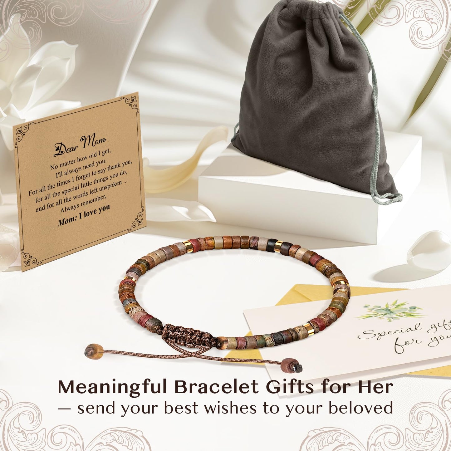 ZOKCC Daughter in Law Bracelets Gifts for Women Healing Natural Stone Beads Bracelets - Inspirational Mothers Day Christmas Birthday Gifts for Daughter in Law from Mother in Law