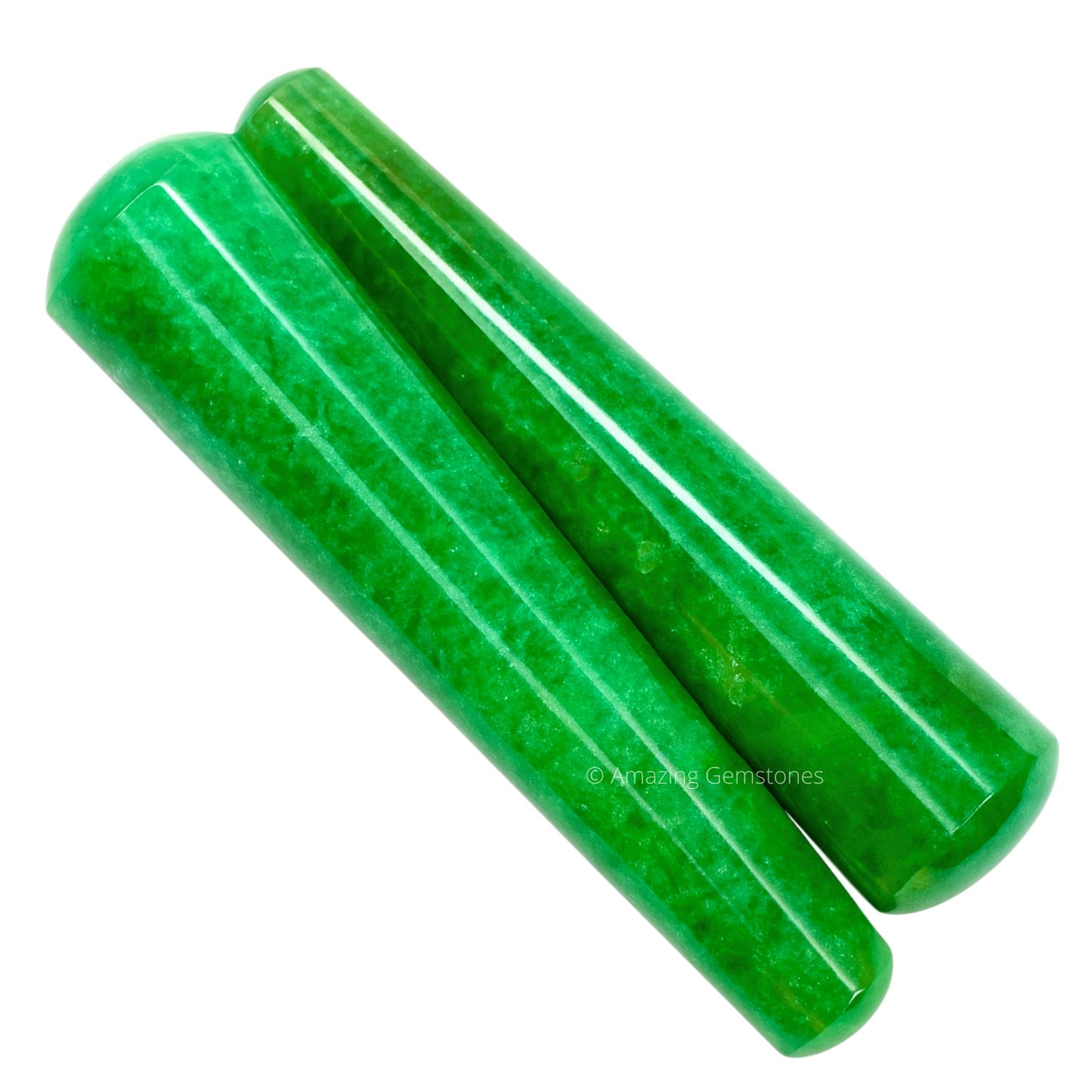 Amazing Gemstone Green Strawberry Quartz Crystal Wand Massage Stick - Pelvic Wand Gua Sha for Adults - Crystals and Healing Stones Massage Wands for Adults Gifts (Smooth)