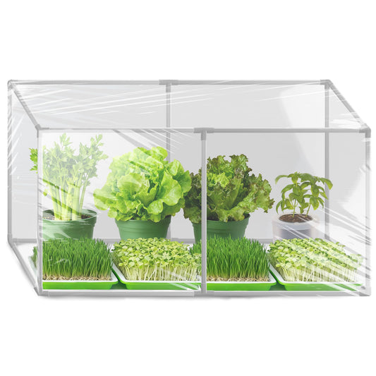 U0U Mini Greenhouse for Indoor Plants,Portable Small Greenhouse with Plastic Film,Indoor Greenhouses for Small Plant Seed Starter Tray, Sprouting