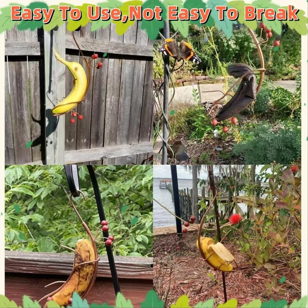 Generic Butterfly Banana Hammock Feeder, Butterfly Banana Feeders Garden Decor, Attract Butterflies to Your Garden (1PCS)