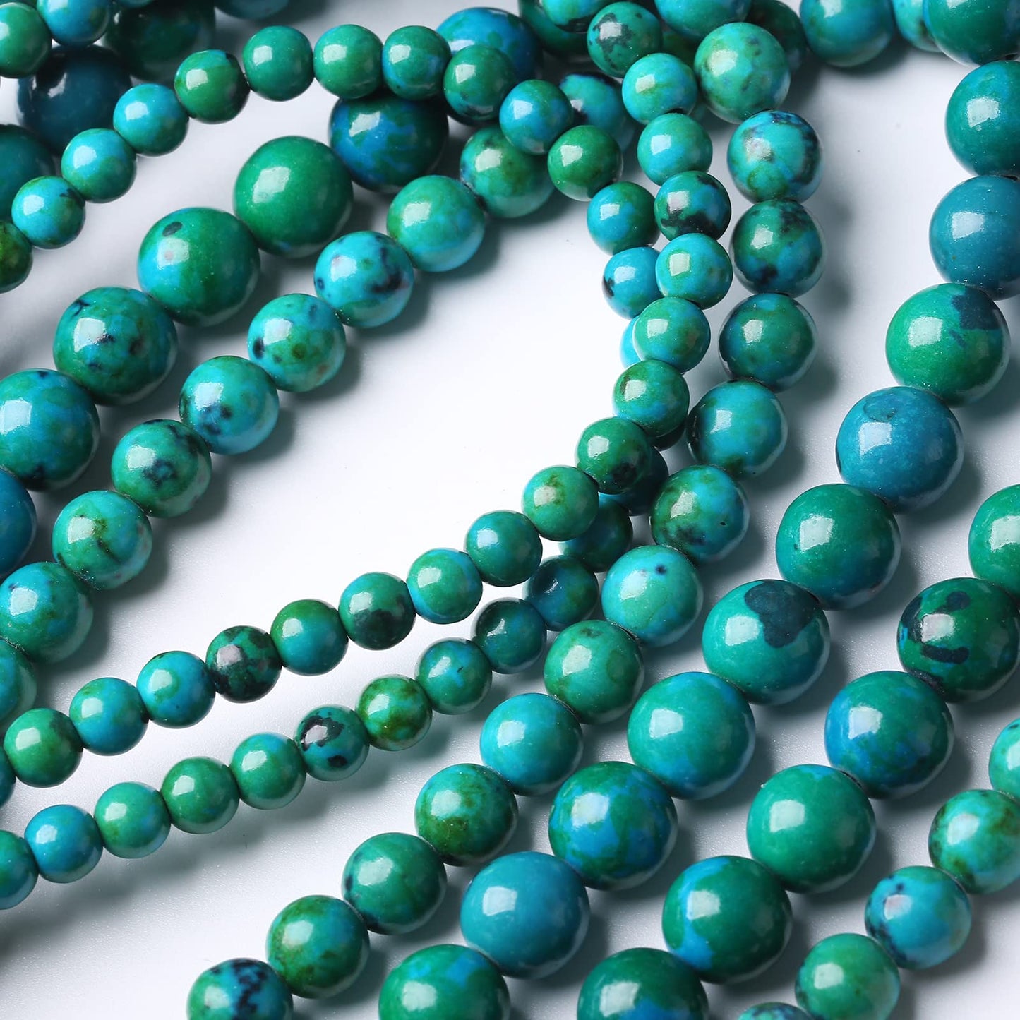 60PCS 6MM Natural Phoenix Stone Beads Round Loose Stone Beads for Jewelry Making DIY Energy Stone Healing Power Bracelet 15"