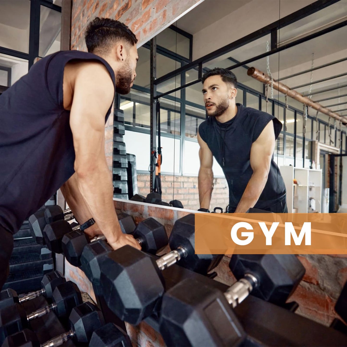 pertetey Home Gym Mirror, 48X24 Inch(Each)-2Pack Large Frameless Tempered Glass Full Body Wall Mounted for Yoga, Exercise, Dance Studio
