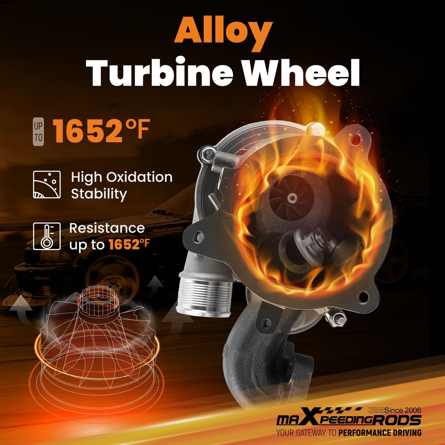 maXpeedingrods Turbo Turbocharger for Ford Fusion L4 1.5L 2014-2020, Escape B0BG 2017-2019, SGDI ECO-Boost, 1639-970-0003 F1FZ6K683D, Basic VL Series