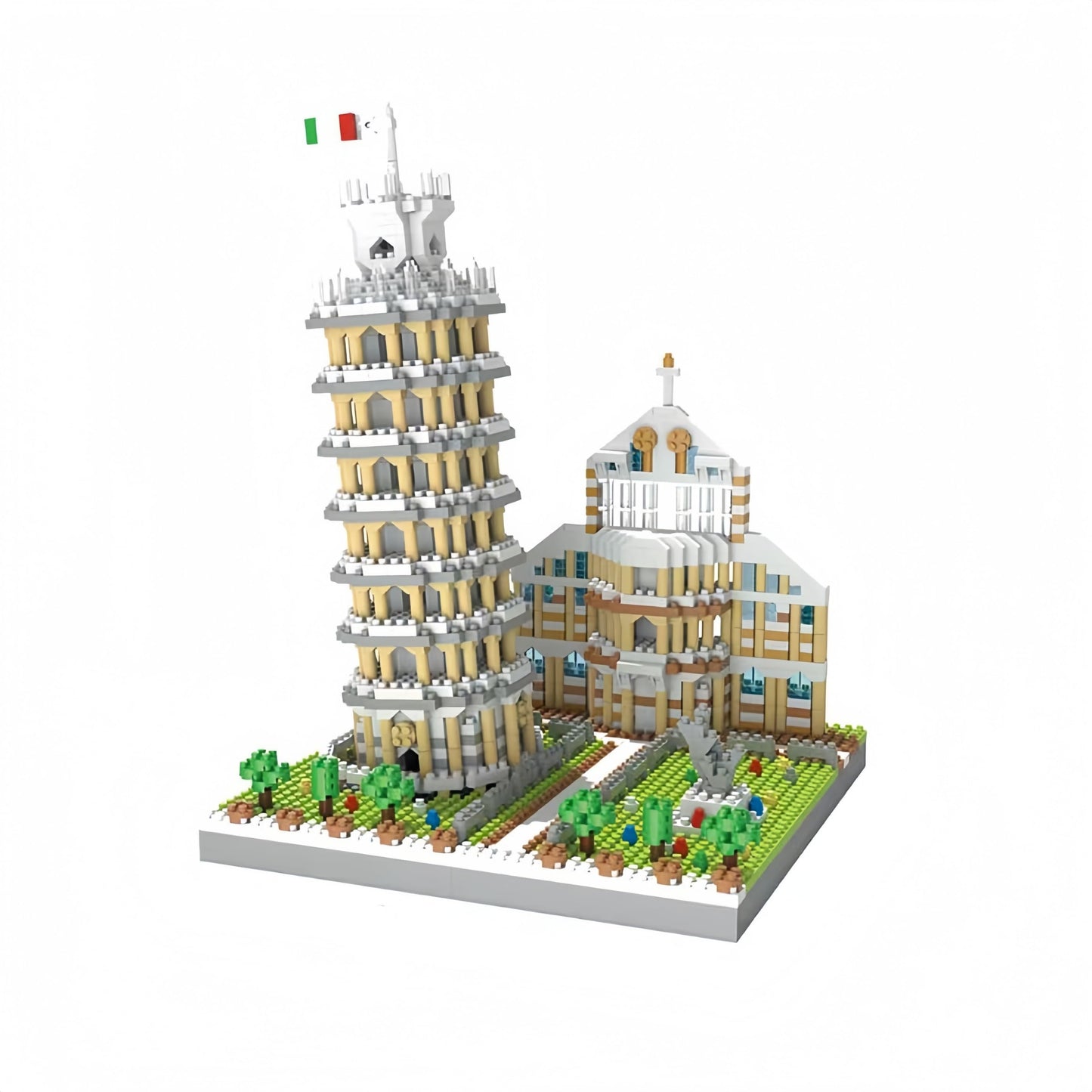 Leaning Tower of Pisa Micro Mini Building Blocks - 8.7"Scale Architecture Model Kit for Adults, Collectible Display Toy with Detailed Manual, STEM Educational Toy for Teens & Adults (1700+ Pieces)