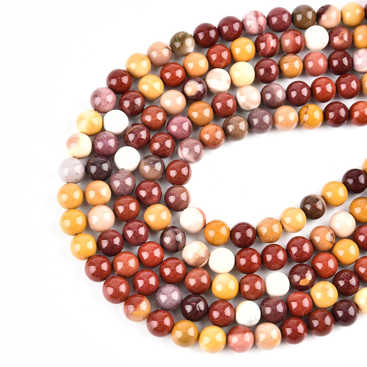LIFAVOVY Mookaite Jasper Beads for Jewelry Making Natural Gemstone Semi Precious 8mm Round 15 inch(47-49pcs)