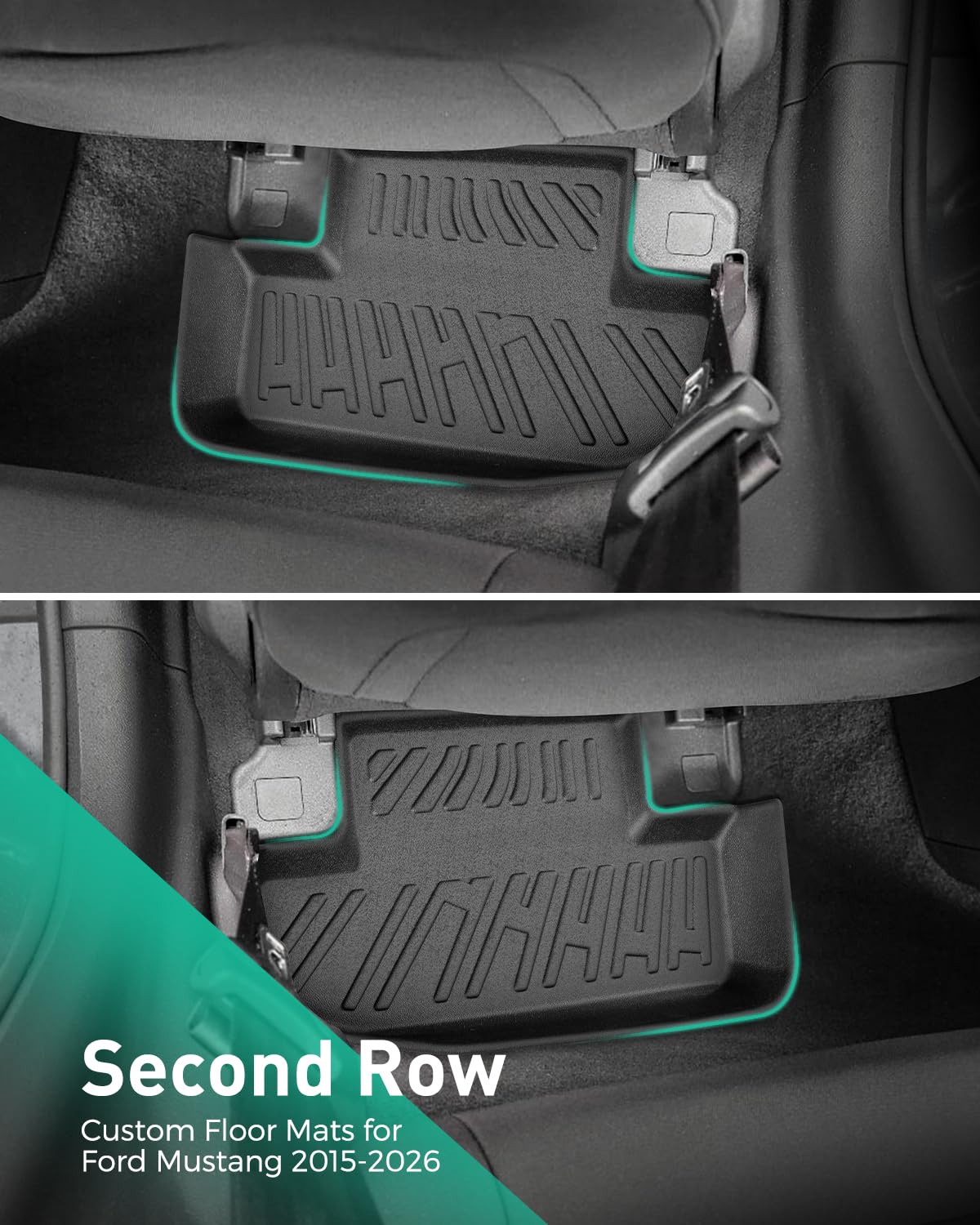 CARxion® for Ford Mustang Floor Mats & Cargo Liner (2015-2024 2025 2026, 5PCS Full Set, Not for Mach-E)