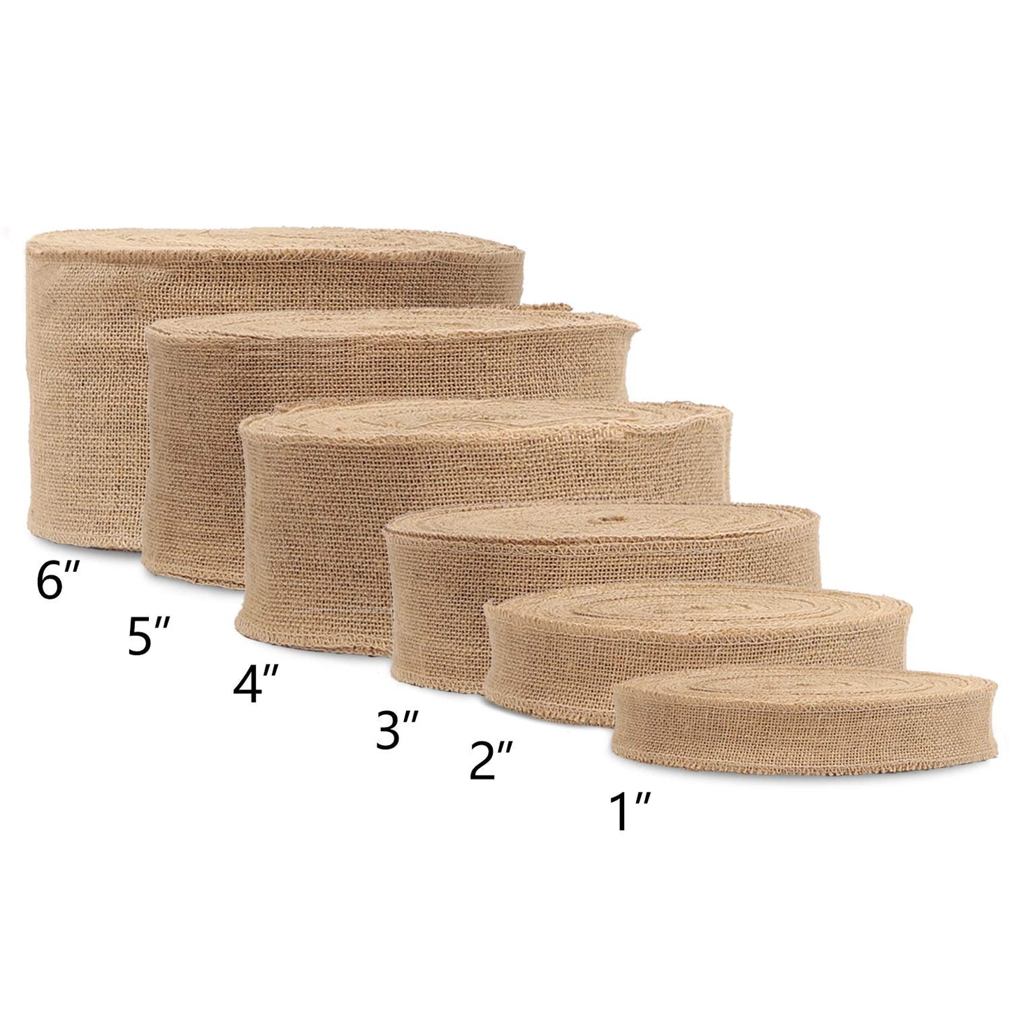 KINJOEK 4 Inch Wide 54 Yards Burlap Ribbon, Natural Jute Fabric Ribbon Crafts Ribbon for Christmas Wedding Gifts Burlap Fabric DIY for Decoration