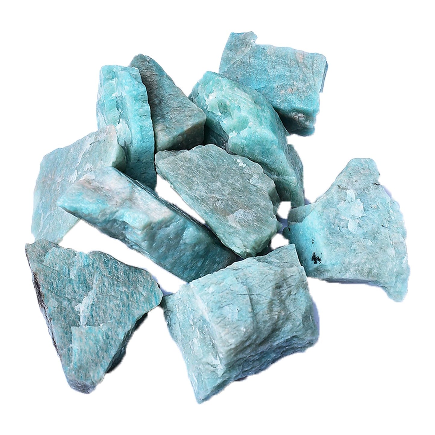 Raw Crystals, Large 1.2-2.0" Healing Crystal Natural Rough Stones for Intuition,Chakra,Meditation,Decoration,Polishing,Energy Work (Amazonite, 3.5oz-0.8-1.2"raw Crystals)
