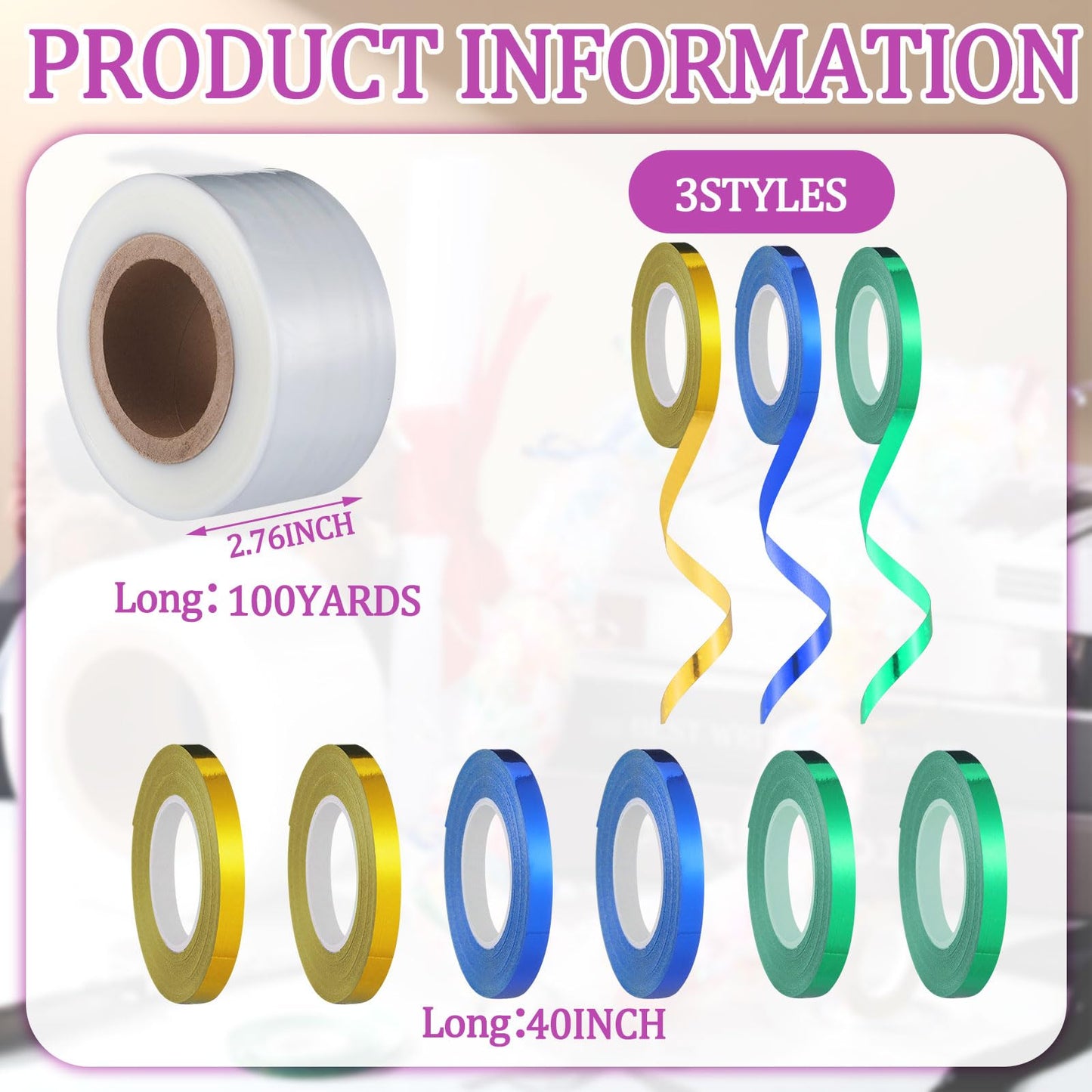 Ribbonlic 2 Roll 2026 Graduation Candy Lei Poly Tubing 2.8 Inch x 312 ft Clear Graduation Candy Lei Making Kit Clear Poly Tubing for DIY Grad Wreaths Snacks Hawaiian Party Wedding Supplies