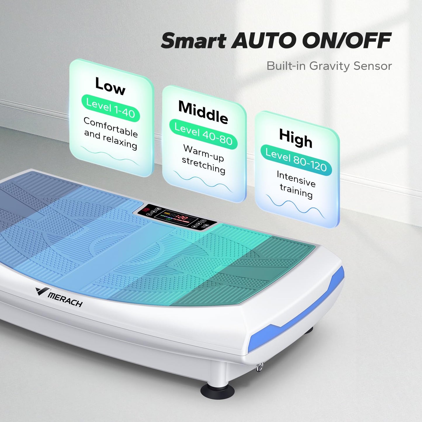 MERACH 4D Vibration Plate Exercise Machine, 7-in-1 Vibration Plate with Glide, Swing & Massage, Vibrating Plates with Whole Body Workout Sculpting Platform for Home Fitness for Women Men (White)