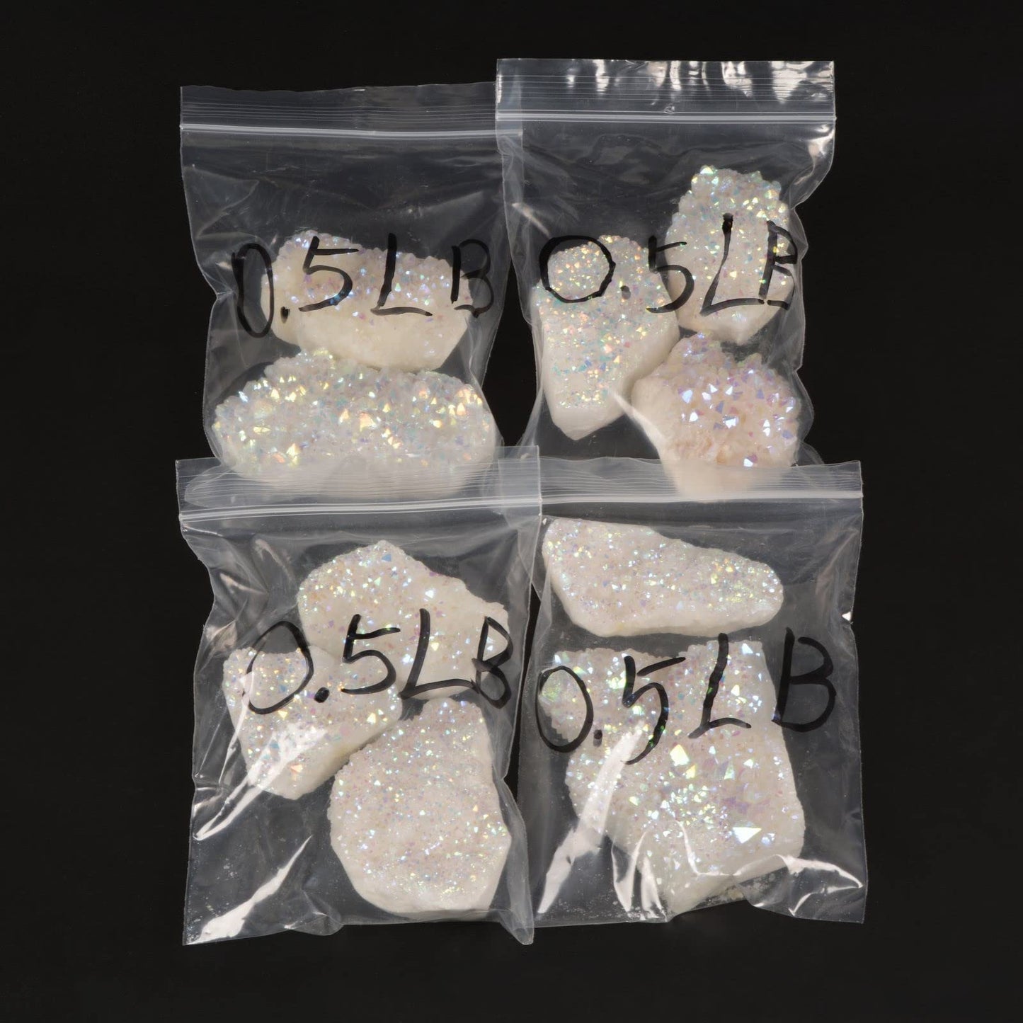 1/2LB Large Aqua Aura Drusy Crystal Natural Crystal Healing Raw Stones Rock Collection