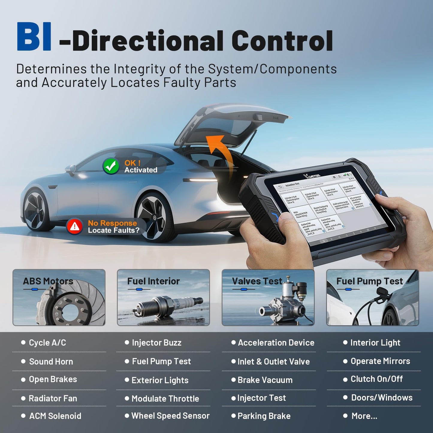 Bidirectional Scan Tool VDIAGTOOL VD80 BT, 2026 Topology Mapping OBD2 Scanner for Car, 8" Wireless Full System Diagnostic Tool with 42+ Resets, ECU Coding, FCA AutoAuth, CAN FD/DoIP, 3 Years Update