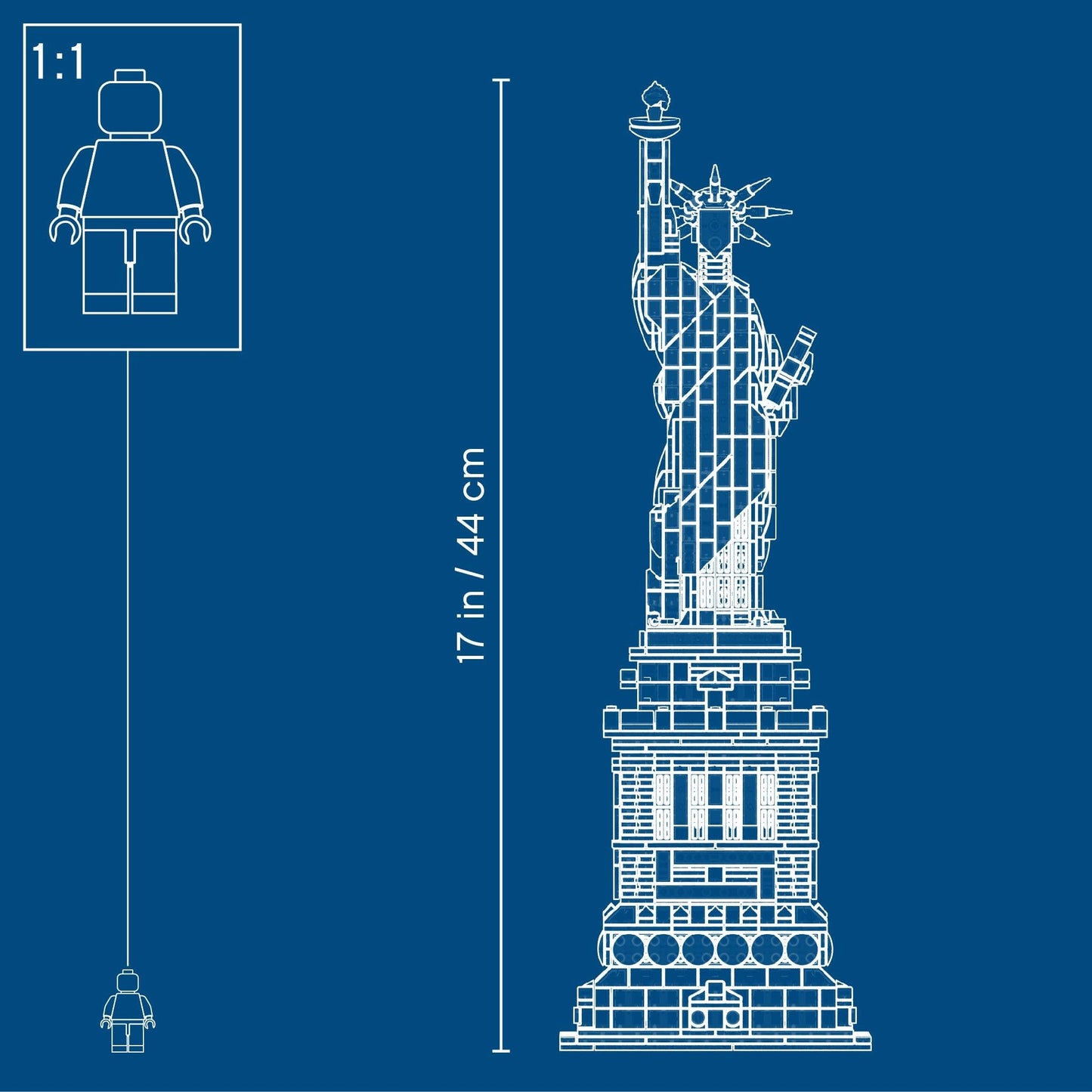 LEGO Architecture Statue of Liberty Model Building Set - Collectible New York City Souvenir, Creative Home Décor or Office Centerpiece, Great Gift Idea for Adults and Teens, 21042