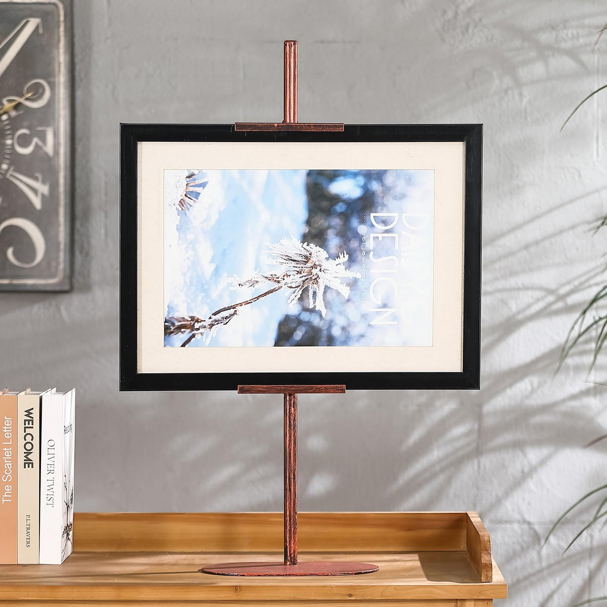 Adjustable Easel Stands for Display, Tabletop Easel Stand for Picture Frames up to 28", Antique Heavy Duty Sign Stand for Art Paintings Photos, Picture Easel with Base for Home Office Galleries
