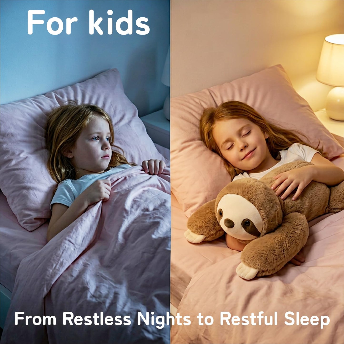 Niuniu Daddy 20" | 3.3 Pound Weighted Sloth Stuffed Animal Plushie for Adults & Kids, Large Weighted Lap Pillow for Comfort, Soft Sensory Stuffy Toy as Gift for Holidays